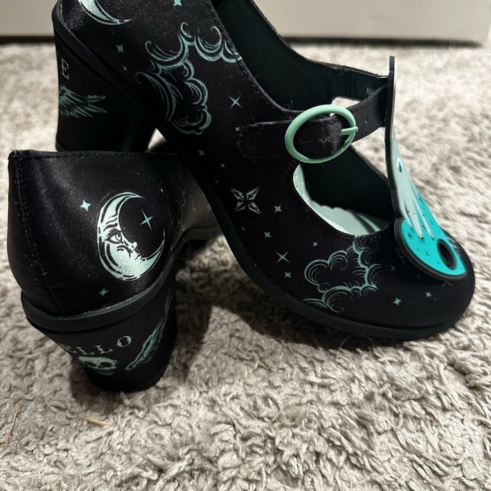 Hot Chocolate Design Ouija Mary Jane Heels Size 36 size 6.5 Spooky Goth Shoes - Picture 8 of 11